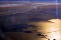 Flug nach Catania - Golf von Neapel mit Vesuv (Bildmitte)