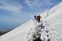 Querung des Schneegrates