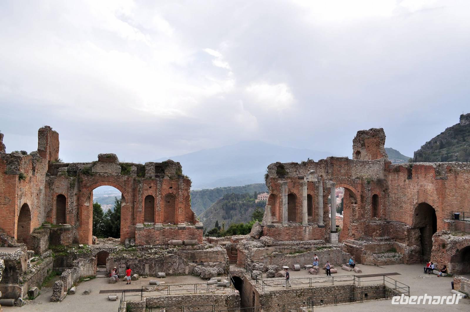 Teatro Greco in Taormina - Blick zum Ätna