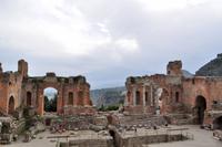 Teatro Greco in Taormina - Blick zum Ätna