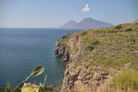 Blick auf die Insel Salina