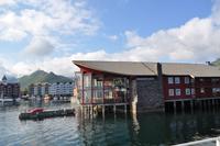 Ankunft in Svolvær - Blick auf unser Hotel