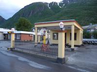 Eine alte Shelltankstelle