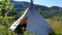Ein Lavvo - ein traditionelles Sami-Zelt
