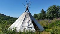 Ein Lavvo - ein traditionelles Sami-Zelt