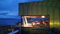 Blick von unser Hotel-Sky-Bar über die Dächer von Trondheim