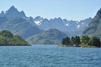Raftsund - Grenze zwischen Vesterålen und Lofoten (Blickrichtung Lofoten)