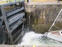 Schleusung am Götakanal in Berg