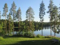 Blick vom Hotel Peurunka auf den angrenzenden See 