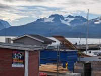 an der Fjordfähre in Richtung Tromsø