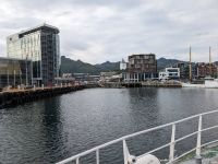 Blick auf Hafen und Hotel in Svolvær
