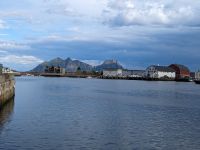 Blick über Svolværs Hafen