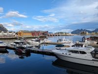 Blick über Svolværs Hafen