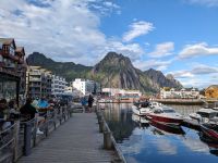 Blick über Svolværs Hafen