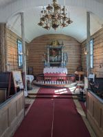 Inneres der Flakstad-Kirche