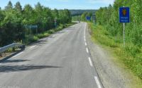 Grenze Finnland - Norwegen - Zeitzonengrenze