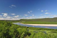 Der Tanaelva (norweg.) bzw. Tenojoki (finnisch) - Grenzfluss zwischen Norwegen und Finnland