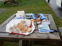 Picknick am Strand von Flakstad