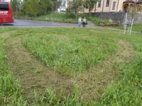 Herz in Gras gemäht