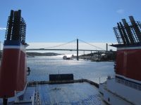 Stena Scandinavica und Brücke über den Götaelv