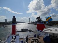 Fährhafen in Göteborg (Älvsborgsbrücke)