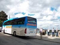 Unser Reisebus in Stockholm