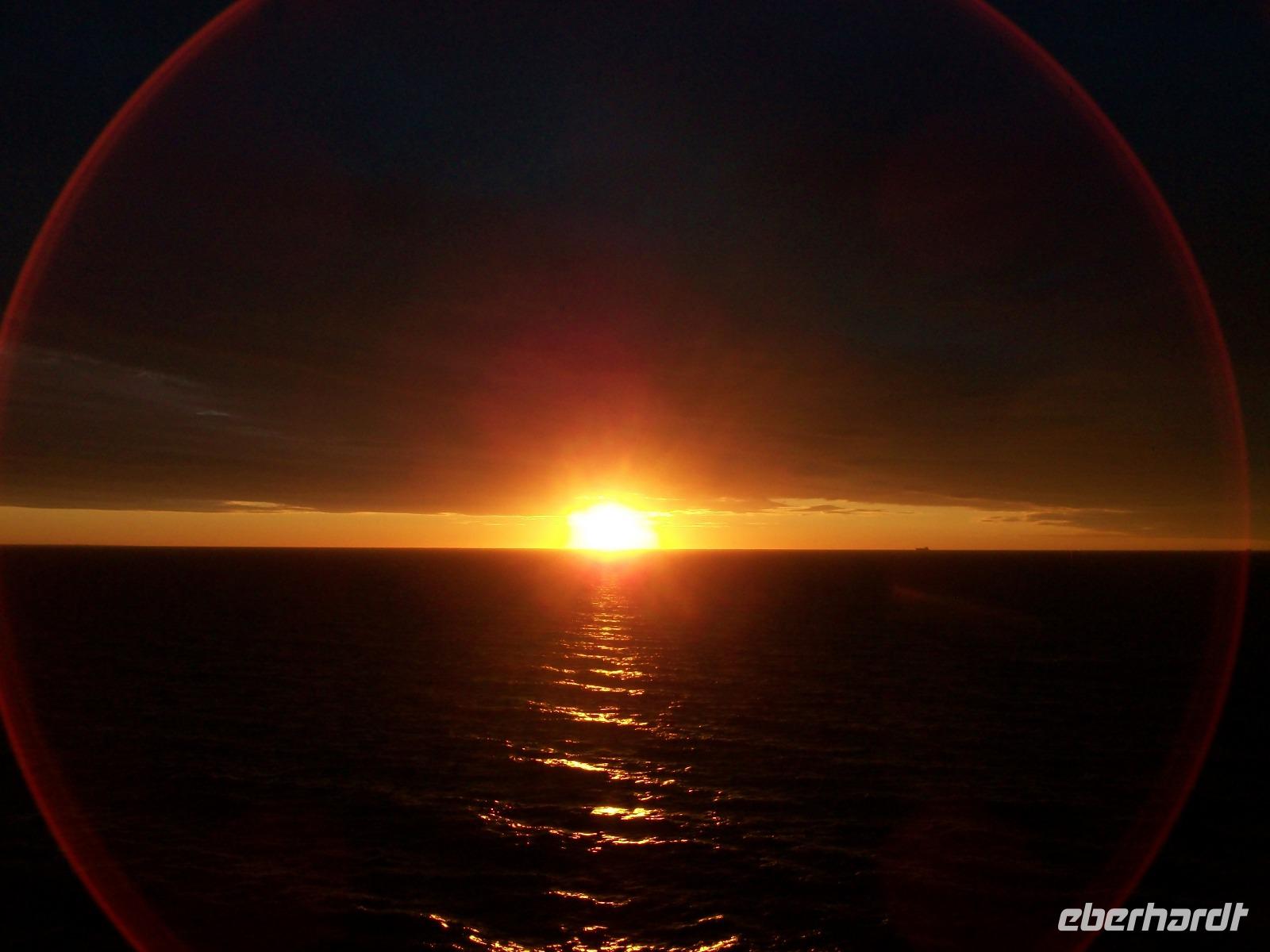 Abendstimmung auf der Fähre 