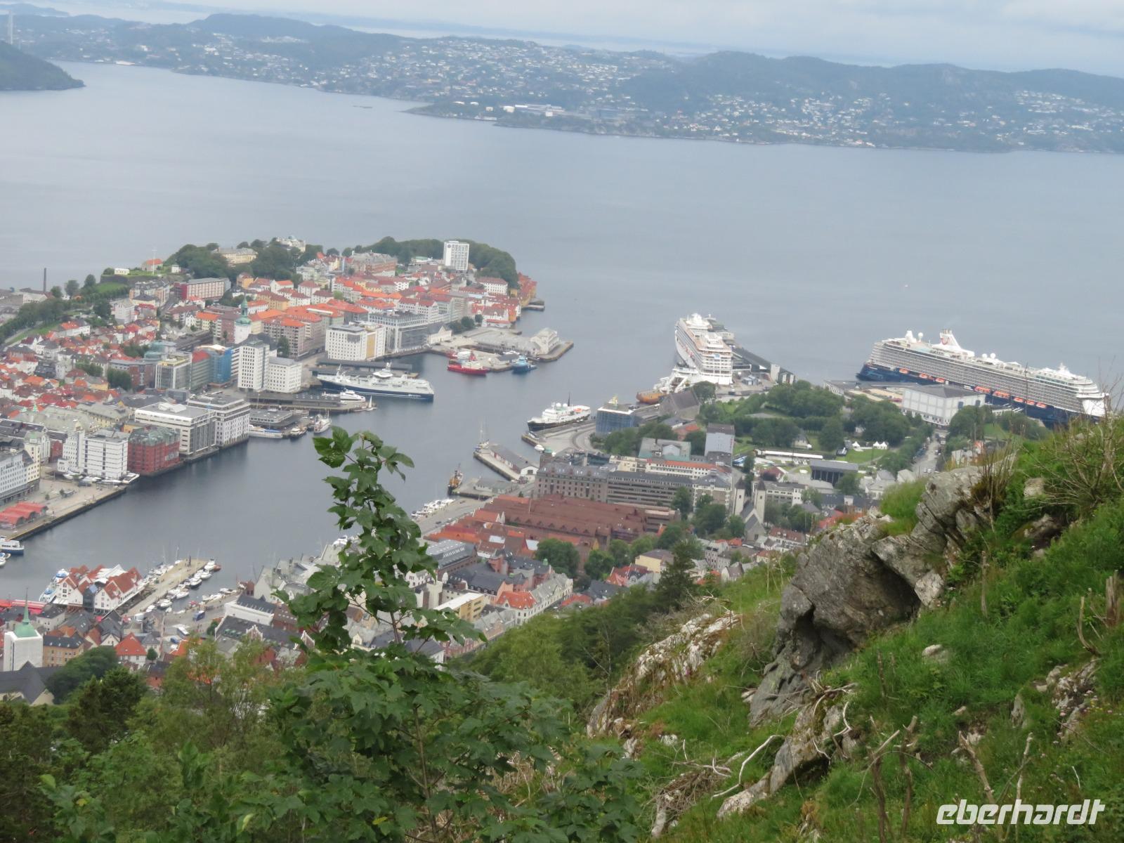 Blick auf Bergen