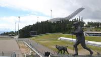 Oslo - Holmenkollen-Schanze (Denkmal König Olav V.)