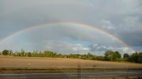 Regenborgen auf der Fahrt nach Dresden