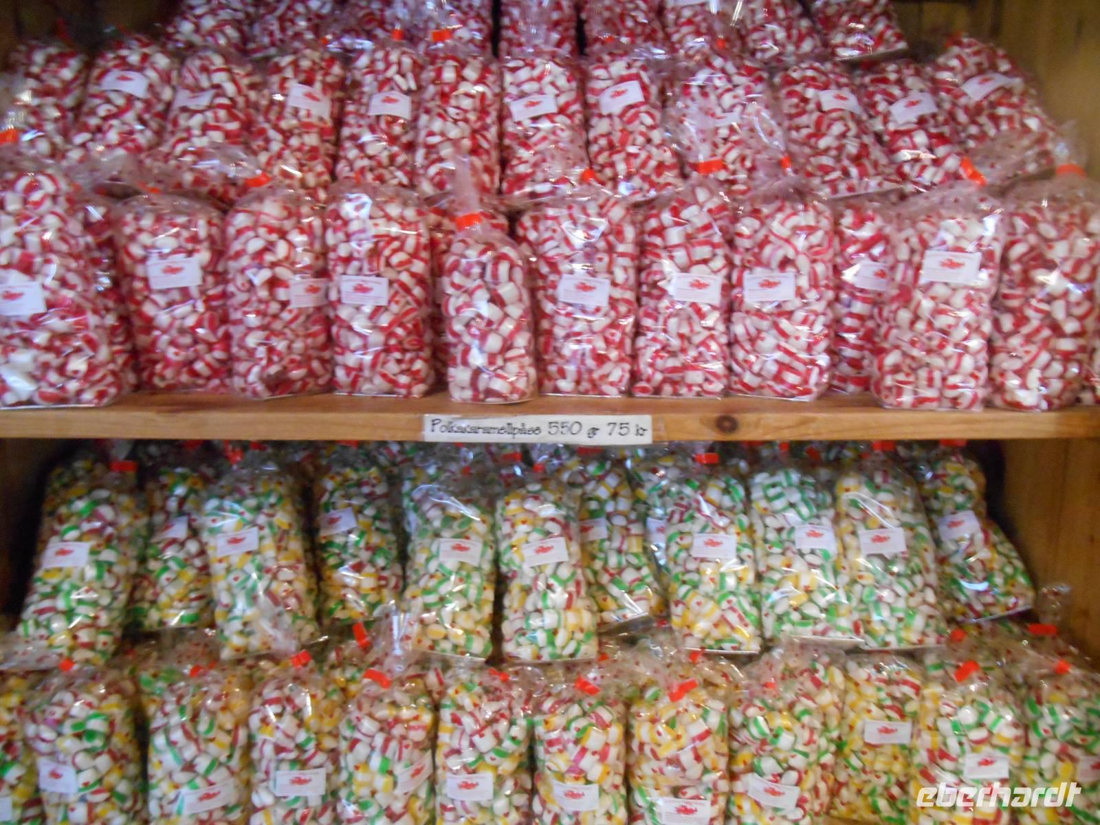 Polkagris-Zuckerstangen (Gränna)