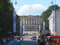 Blick auf das Königliche Schloss in Oslo