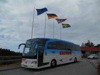 unser Reisebus auf der Insel Tjörn