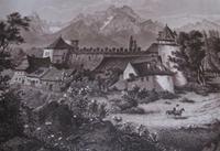 Kezmarok - historische Abbildung des Schlosses