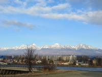 Blick von Poprad auf die Hohe Tatra