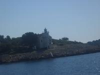 Kirche Murter mit Kirchturm = Leuchtturm