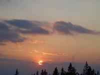 Sonnenuntergang im Rogla Gebirge