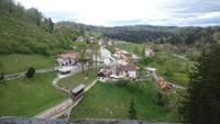 Predjama Burg - Blick aus dem Höhlenburg