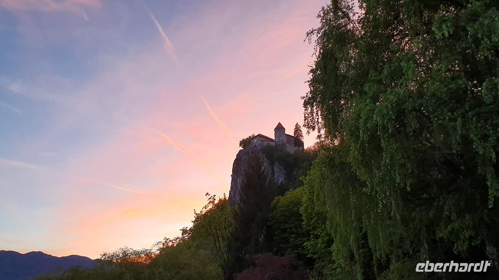 Bled - Burg bei Sonnenuntergang