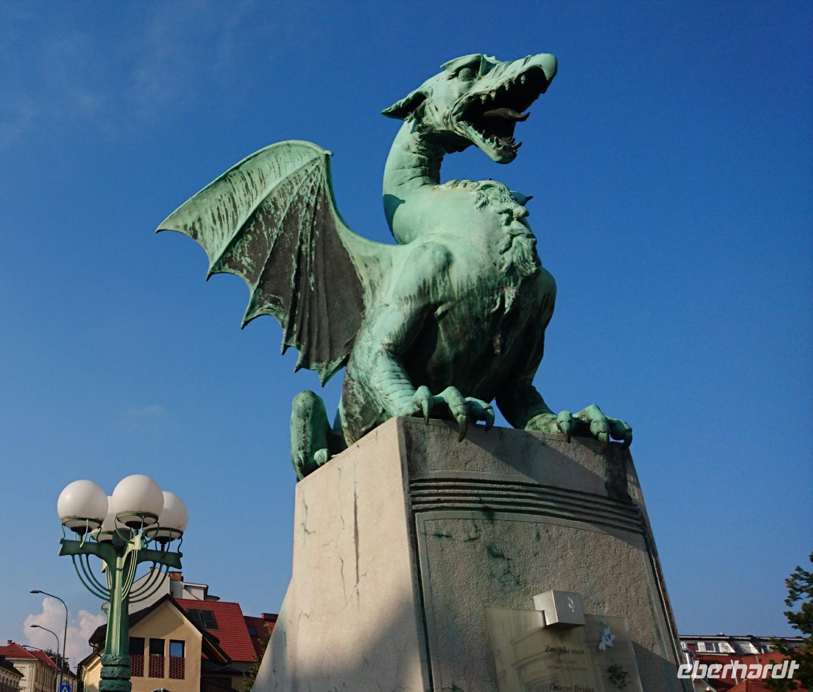 Das Wahrzeichen Ljubljanas, der Drache