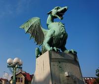Das Wahrzeichen Ljubljanas, der Drache