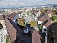 Die Burg von Ljubljana von oben