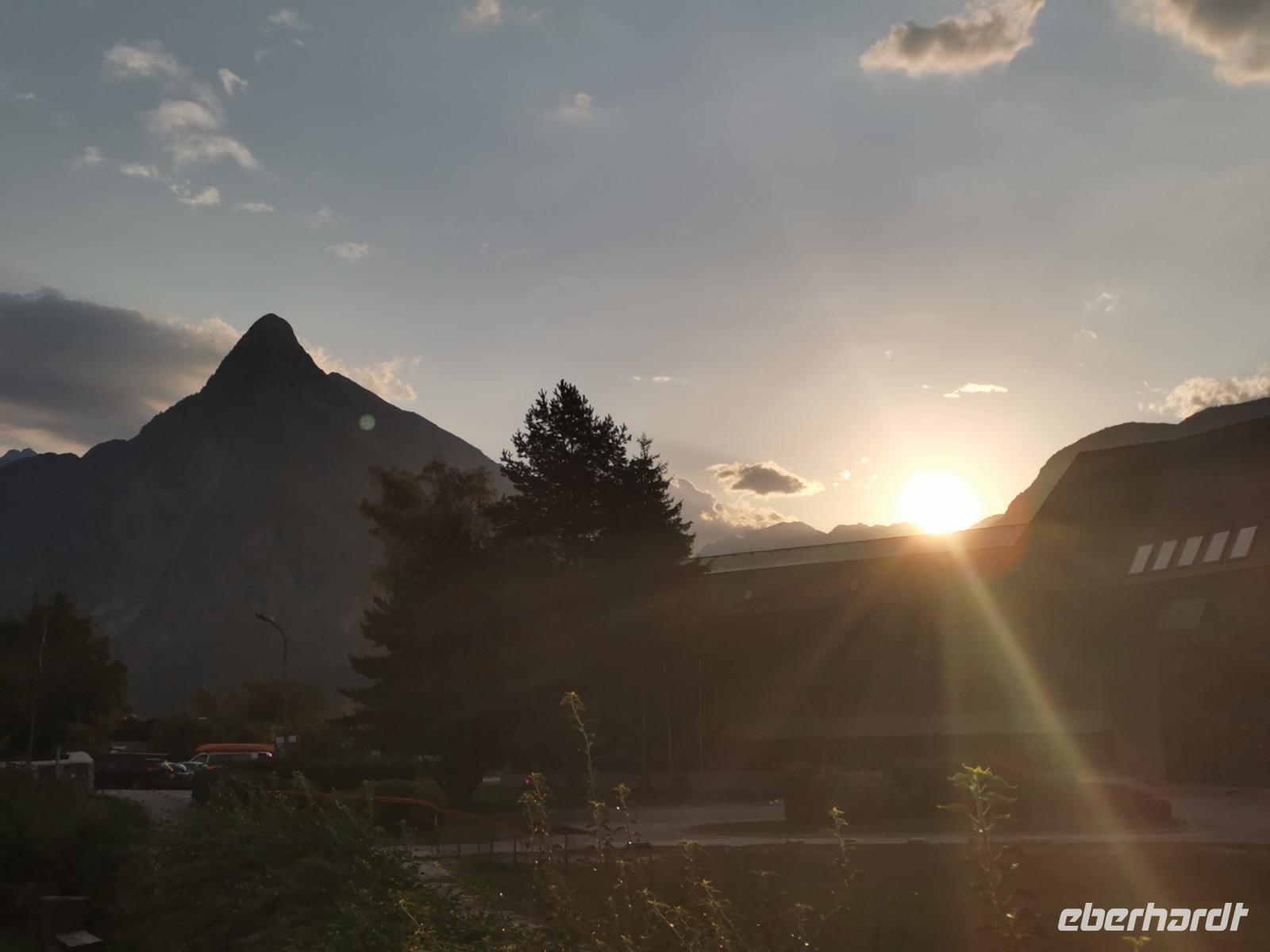 Letzter Sonnenaufgang in Slowenien, Bovec