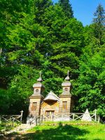 Für die beim Lawinenunglück 1915 verunglückten russischen Zwangsarbeiter errichtete Kapelle am Vrsic Paß