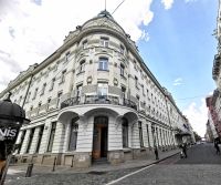 Pittoreske und blitzsaubere Straße in Ljubljana