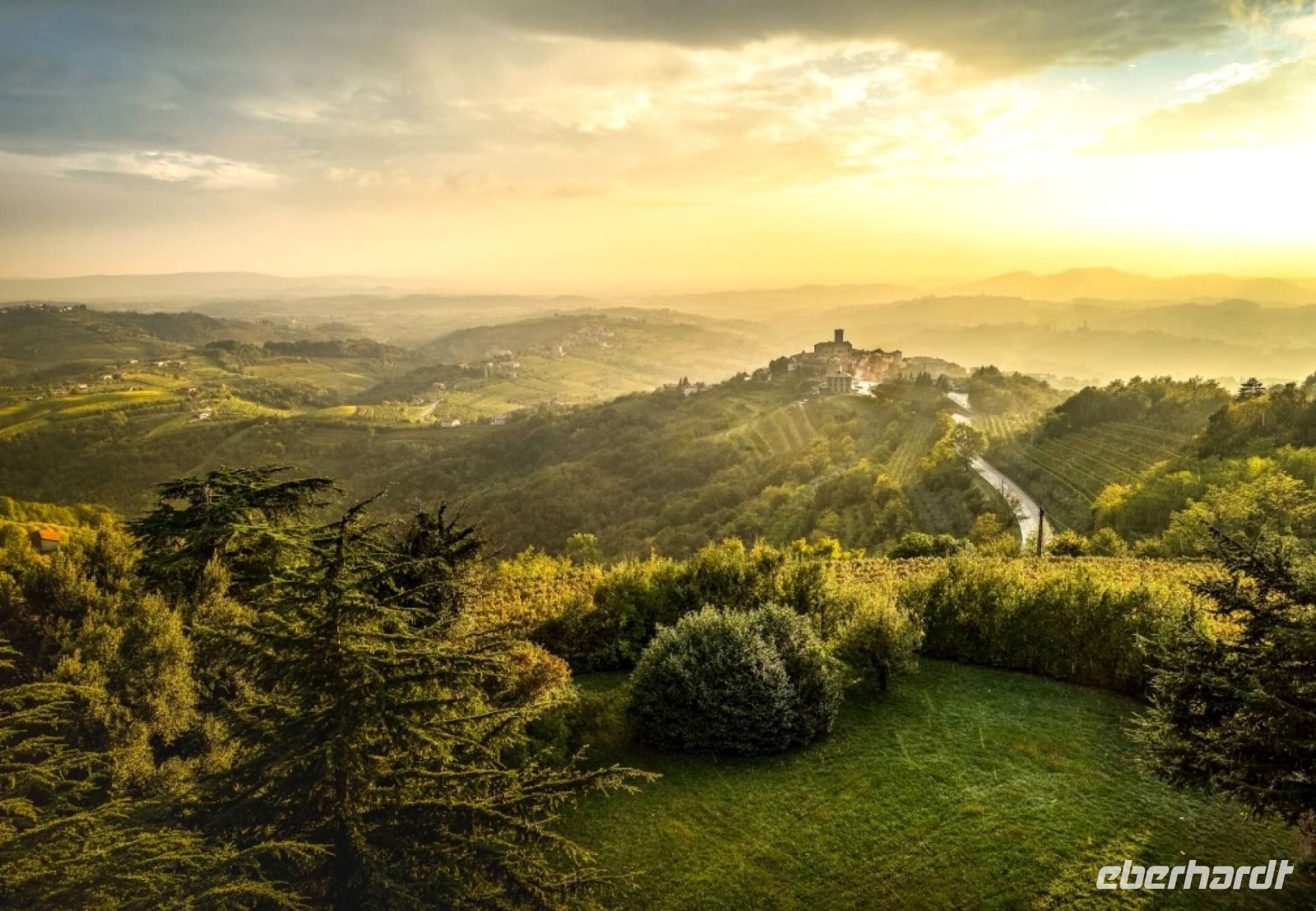 Weinregion Brda am Abend, ein Traum von Landschaft