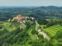 Blick auf Smartno vom Aussichtsturm aus, Brda
