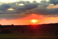 Sonnenuntergang bei der Heimreise 