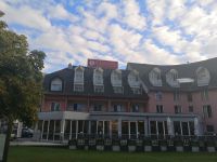 Blick auf unser Hotel in Kranjska Gora...