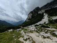 Die Sicht ist heute wolkenverhangen, Vrsic Paß